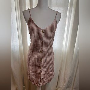 Thread & Supply. Striped button down mini dress.